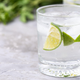 Club soda with lime